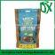 New products 2016 customized printed clear window BOPP plastic stand up pouch with zipper for dog food packaging