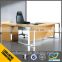 2016 modern design Aluminum steel leg with office table promotion products boss/executive/ CEO table design