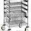 Hospital Sliding Basket Storage System Trolley