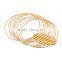 Gold Bohemian Bracelet For Women Summer Style Wire Resin Turquoise Stone Wide Bracelet Bangle Wristband