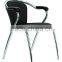 modern pvc with chrome steel China stackable visitor chair AH-24B