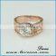 crystal Elegant Jewelry 18K rose Gold Crystal Party Wedding Wide Ring