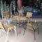 ZT-1042CTA Metal wooden logo beer chair and table
