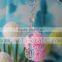 transparent 17CM wholesale short chandelier beaded prism with spiral scroll hook
