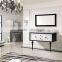Modern white bathroom vanity furniture with twin sinks solid wood bathroom vanity WTS856
