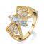 High quality yellow gold ring plated white butterfly shape cubic zirconia ring India snapdeal flipkart