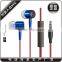 high quality metallic earphone with microphone and volume control