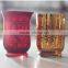Glass Candle Holder with Antique Silver Finished Inside