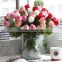 Vivid moisture touch silk roses artificial flower for flower arrangement