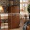 America Antique Wine Cabinet Wood Leather Cabinet With Wheels