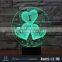 2017 gadget 7 Color Change heart Illusion Bedroom USB 3d light lamp Desk Table Lamp