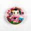 3D custom lovely Japanese girl round resin fridge magnets