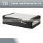 newest design black stone marble top oak wood base TV stand