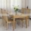 Dining room bamboo 6 pcs chair formal dining table set