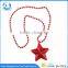 4th of July led flashing star pendant latest design beads necklace