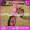 2017 Best design original work pink balance wooden kids bikes for sale W16C179