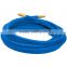 abrasion resistance braided pu tube cyan coiled hose 12mm*8mm 50m/roll used for industry for braid tube
