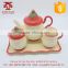 Ceramic Kitchen Milk Butter Mini Saucepan Warmer Cookware with Handle (Red)