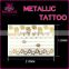 Metallic fashion shiny body art temporary tattoo sticker