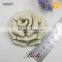 Realistic white rose shape leather flower for shoe decorations