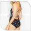 Factory Custom High Quality Slip Back Cross Swim Suite With Fruit Print