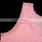 Ladies Fitness Pink Tank Top in 95% Cotton 5% Spandex with Lace Trim From Ningbo Factory