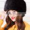 high-grade winter/autumn warm thick Russia Mongolia flat-topped faux fox fur hat