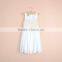 R&H 2016 sleeveless white chiffon georgette dresses valentine dress kids casual frocks