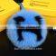 Fox Fur Ball Bag Pendant Letter Ball Keychain 14-15CM Big Ball Fashion Accessory