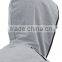 light grey tech-jersey zip-front Damenn hoodie styled with black tech-fabric trim