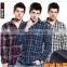 Latest shirt designs for men 2016 plaid flannel cotton windproof warm comfortable men's dress shirt
