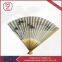 Chinese silk white bamboo hand fan wholesale office decor business gift men favor fan