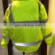High visibility safety winter waterproof 4 in 1 reversible traffic jacket