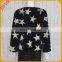 New Design Round Collar Fur Jacket Five-pointed Star Pattern Women Fur Jacket In Real Rabbit Fur