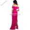 Wholesale Rosy Foldover Off Shoulder Slinky party wear long dresses women party dress