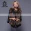 Italian short women fox fur & sheep skin vest