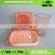 Transparent Red Plastic Rectangle 3pcs Bathroom Sanitary Set China