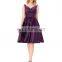 Grace Karin Sleeveless V-Neck Satin Purple Color Homecoming Dress Short Prom Party Dress 8 Size US 2~16 GK000126-2