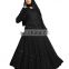 Women's 2017 Umbrella Style Burkha Abaya With Black Diamond Stone Work And Chiffon Scarf (Islamic Wear
