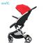 High-view and portable folding baby stroller