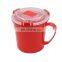 Plastic Microwave Cookware soup cup with clear lid