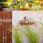 South first wall square metal wall planter with silver address number
