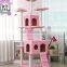 China supplier multiple colors cat scratching tree house cat climbing post jumping rack