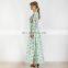 TWOTWINSTYLE Women Dress Hit Color High Waist Side Split Elegant Lace Print
