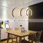 Simple line aluminum home decoration lighting hotel chandelier energy-saving dining room lamp