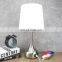 crystal touch control dimming table lamp with double USB rechargeable night table desk lamp bedroom bedside table lamp