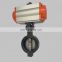 Large Stainless Steel With Puematic Actuator Butterfly Valve