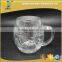 600ml Football Design Clear Glass Mason Jar