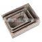 New design customized color unfinished rustic wooden crates 3-pack unfinished apple fruit wine solid pine wooden crate