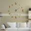 Modern Home Office Room Art Decor Decal removable 3d diy surface metal sticker wall clock